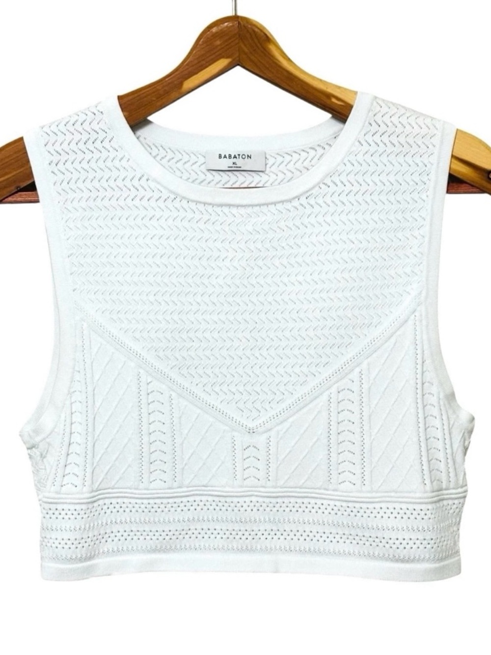 Babaton Aritizia White Tank Top Womens Size XL